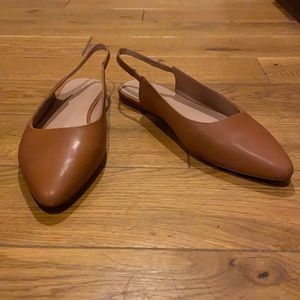 Madewell Slingback Flats in Leather